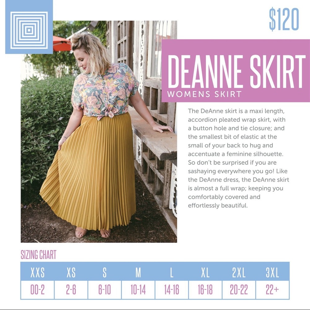 NWT Lularoe Deanne Wrap Skirt - Picture 4 of 4